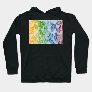 Rainbow leaf print Hoodie